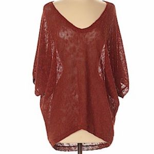 EILEEN FISHER~SLOUCHY V-NECK SWEATER~SMALL